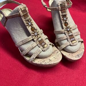 White Mountain Cream Wedge Shoes with Supportive Design